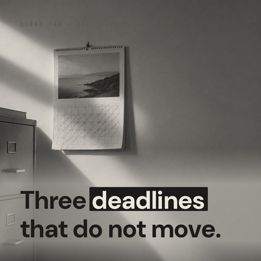 Three deadlines that do not move