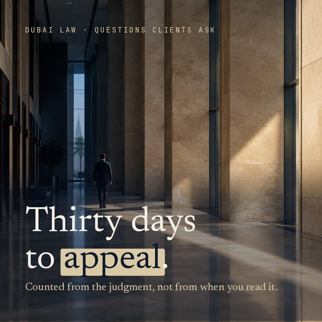 Thirty days to appeal