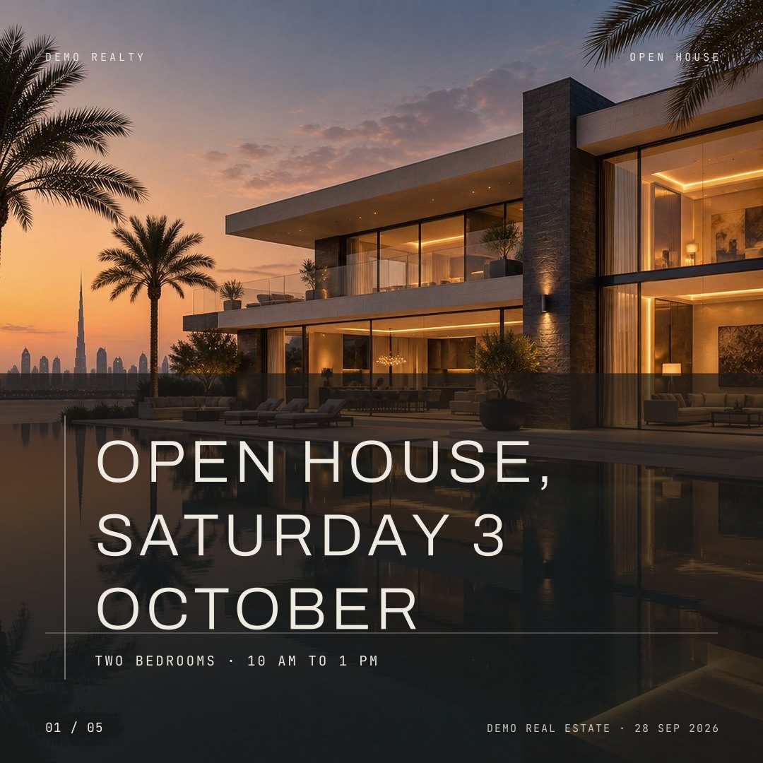 Open house this Saturday