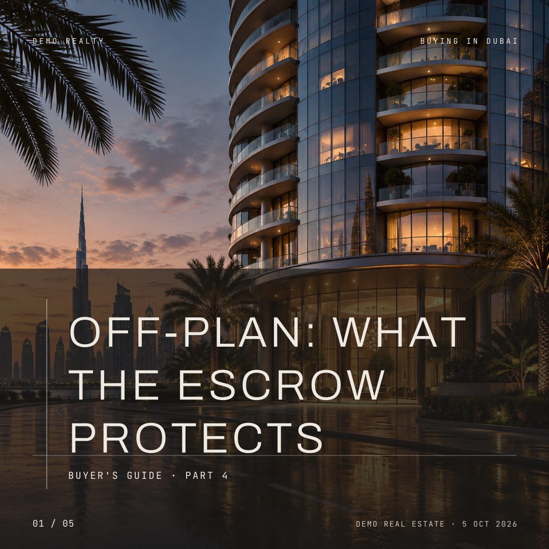 Off-plan: what the escrow protects