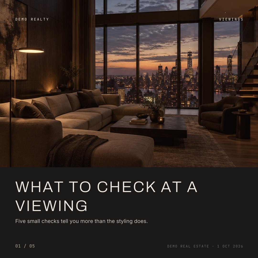 What to check at a viewing