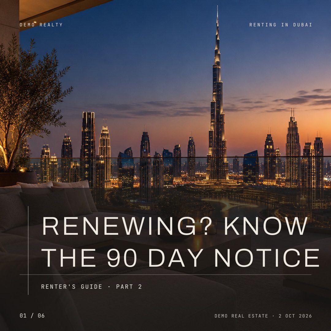 Renewing? The 90 day notice